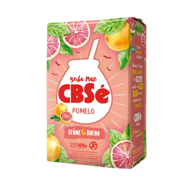 Yerba-cbse-pomelo.jpg Yerba CBSE Pomelo | Herbal Yerba Mate with Grapefruit Flavor | 500g Pack - Image 1