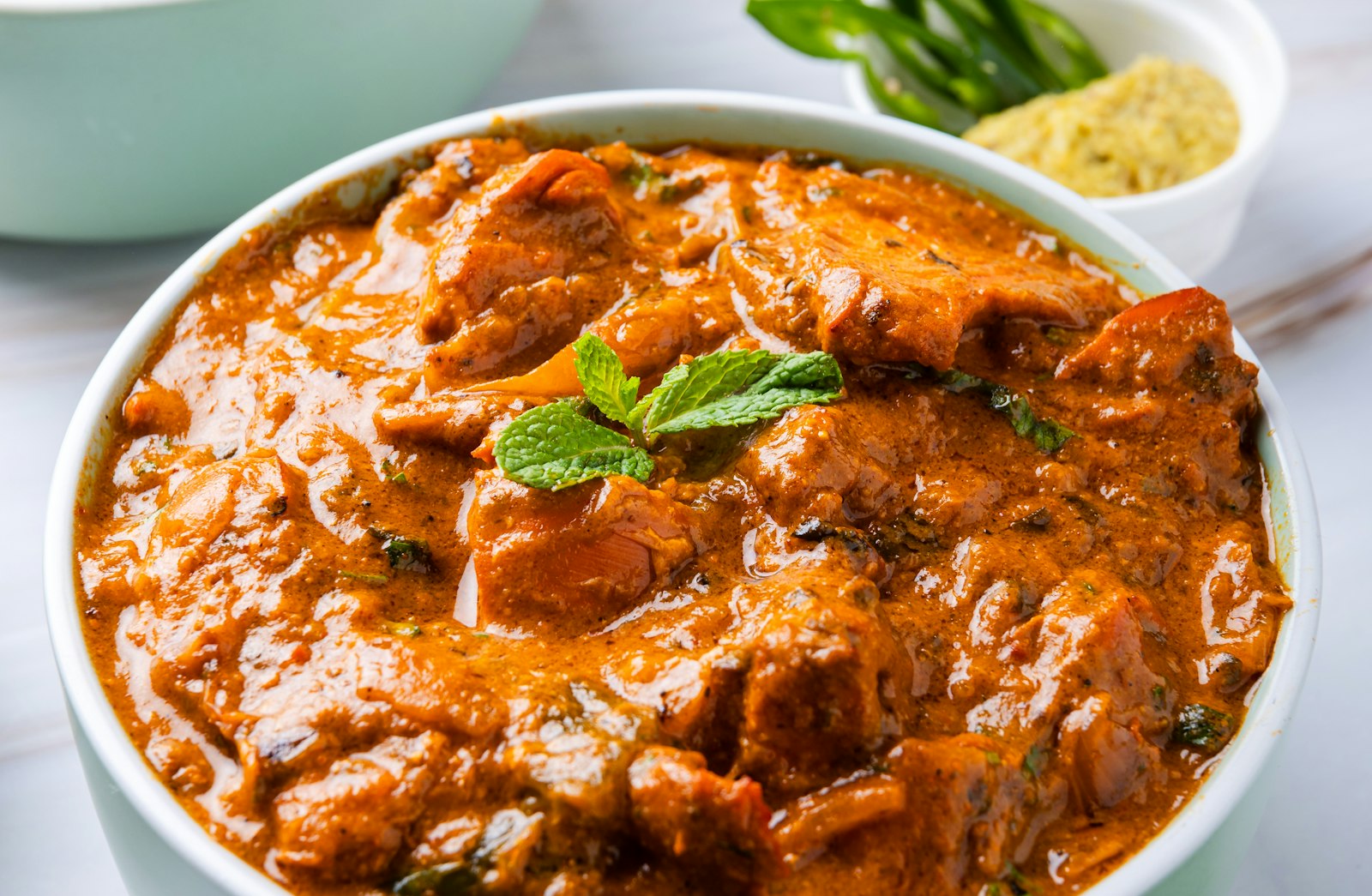 Butter Chicken in Spain - chicken curry with basmati rice ready to serve