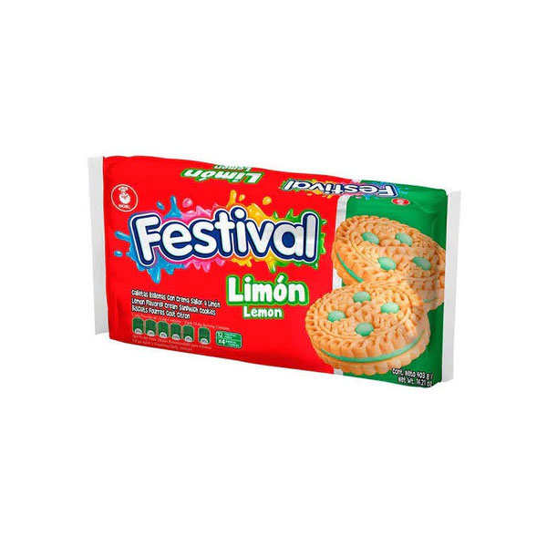 festival-limon-400g.jpg Festival Limón 400g | Lemon Cream Sandwich Cookies | Sweet & Tangy Colombian Treat - Image 1
