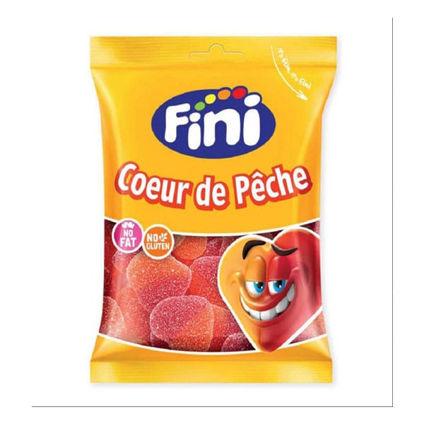 fini-coeur-de-peche-0.95.jpg Fini Coeur de Pêche 90g | Fruity Peach Gummy Candy | Sweet Chewy Treat for Kids & Adults - Image 1