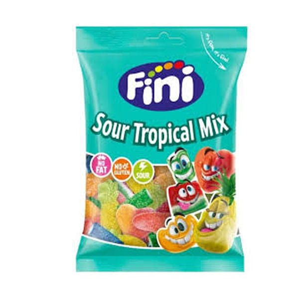 fini-sour-tropical.jpg Fini Sour Tropical 90g | Fruity Sour Chewy Candy | Sweet & Tangy Treat for Kids & Adults - Image 1