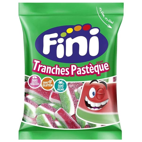 fini-tarnches-pasteque.jpg Fini Tranches Pastèque 90g | Fruity Chewy Watermelon Candy | Sweet Treat for Kids & Adults - Image 1
