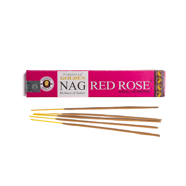 golden-Nag-red-rose-incense.jpg Golden Nag Red Rose Incense – Romantic Floral Aroma for Relaxation, Love & Meditation - Image 1