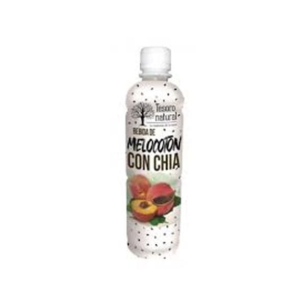 melocoton-con-chia-tesoro-natural-1.50.jpg Melocotón con Chia Tesoro Natural 450ml | Refreshing Peach & Chia Drink | Natural Tropical Beverage - Image 1