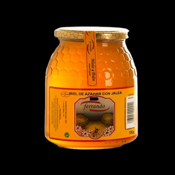 miel-ferrando-azahar-con-jalea.jpg Miel Ferrando Azahar con Jalea 500g (Glass) | Orange Blossom Honey with Royal Jelly | Sweet & Nutrient-Rich - Image 1