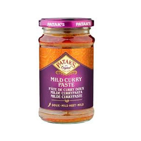 pataks-mild-curry-paste.jpg Patak’s Mild Curry Paste | Authentic Indian Curry Marinade for Gentle Spice Lovers | 283g Jar - Image 1