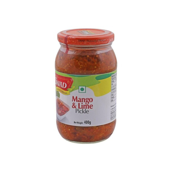 swad-mangolime-pickle.jpg Swad Mango & Lime Pickle – Tangy, Spicy Indian Pickle with Authentic Traditional Flavor - Image 1