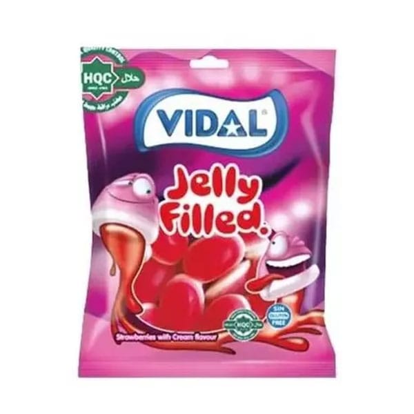 vidal-jelly-filled.jpg Vidal Jelly Filled 90g | Fruity Chewy Candy | Sweet Gummy Treat for Kids & Adults - Image 1