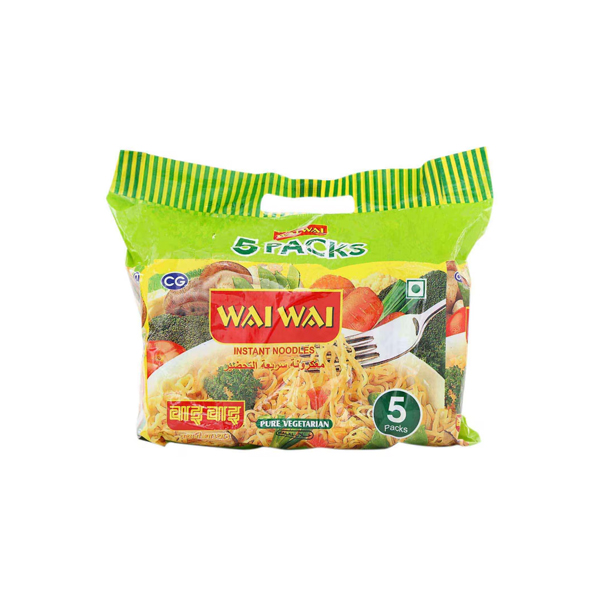 wai-wai-povrca-5komada-pack-noodles.jpg Wai Wai Vegetable Flavor Noodles – 5-Pack Instant Noodles | Quick & Tasty - Image 1
